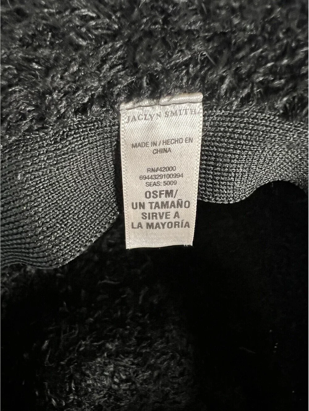 Vintage Jaclyn Smith Women’s Black Soft Fuzzy Fedora Cloche Hat Chic Classic